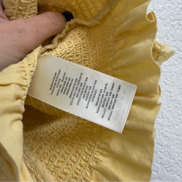 Wilfred ‘Tempest’ Short Sleeve Cropped Blouse Butter Yellow Size Medium - Picture 5 of 5